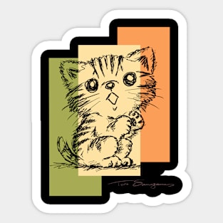 Simple Sketch of an American Shorthair Sticker